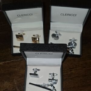 Gold and Silver Cufflinks Set
